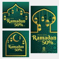 Instagram Ramadan Sale Template Pack Vector