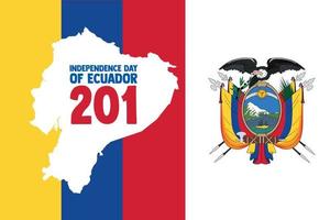 Equador independência dia 201 º vetor