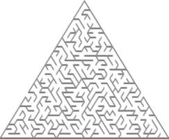 fundo do vetor com um labirinto 3d triangular cinza.