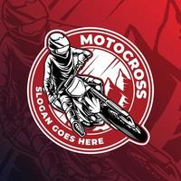 mascote do motocross virou este é adequado para e-sport jogos logotipo modelo vetor