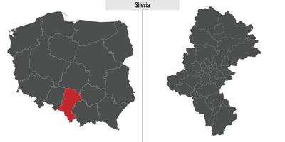 mapa província do Polônia vetor