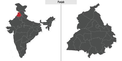 mapa Estado do Índia vetor