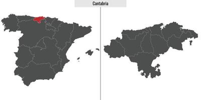 mapa região do Espanha vetor