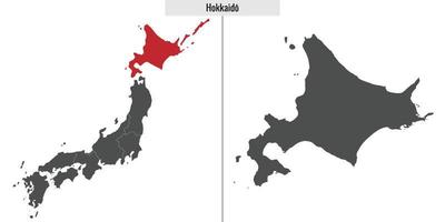 mapa região do Japão vetor