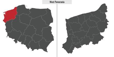 mapa província do Polônia vetor