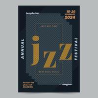 jazz arte cafeteria modelo do folheto, instante download, editável projeto, pró vetor
