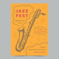 jazz Festival modelo do folheto, instante download, editável projeto, pró vetor