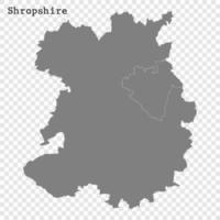 Alto qualidade mapa é uma município do Inglaterra vetor