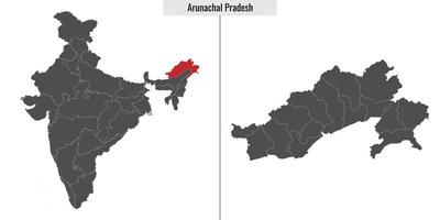 mapa Estado do Índia vetor