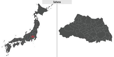 mapa prefeitura do Japão vetor