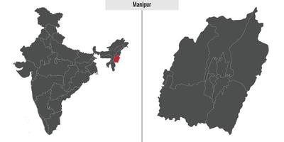 mapa Estado do Índia vetor