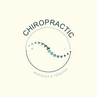 quiropraxia logotipo Projeto com simples idéia para saúde vetor