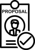ícone de linha para melhor proposta vetor