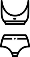 ícone de linha para maiô vetor