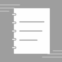 ícone de vetor de bloco de notas