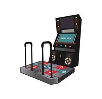 ilustração de design de console de jogo de dança vetor