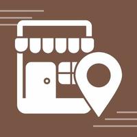 ícone de vetor de localização de loja