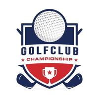 ilustração vetorial de design de logotipo de golfe vetor