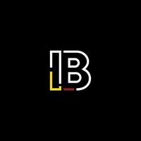 abstrato carta ib logotipo Projeto com linha conexão para tecnologia e digital o negócio empresa. vetor