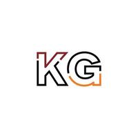 abstrato carta kg logotipo Projeto com linha conexão para tecnologia e digital o negócio empresa. vetor