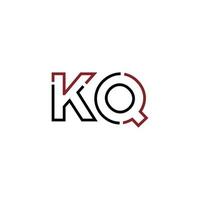 abstrato carta kq logotipo Projeto com linha conexão para tecnologia e digital o negócio empresa. vetor