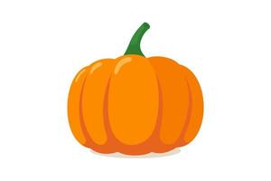 abóbora laranja. outono halloween vegetal ícone gráfico plano isolado no fundo branco. ilustração colorida do vetor