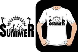 olá verão t camisa Projeto vetor