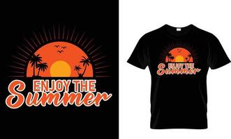 design de camiseta de tipografia de verão vetor