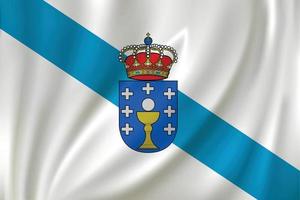 galicia bandeira acenando em a vento vetor