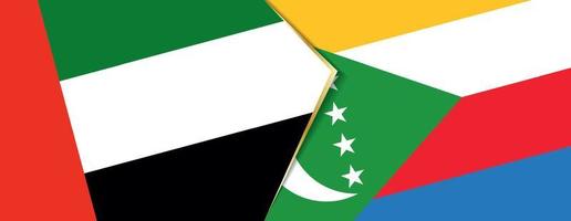 Unidos árabe Emirados e bandeiras comores, dois vetor bandeiras.