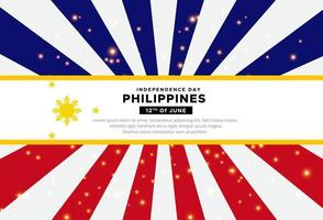 Filipinas independência dia Projeto vetor adequado para poster, social meios de comunicação, bandeira, folheto e pano de fundo