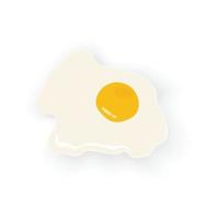 frito ovo com desenho à mão Projeto vetor