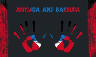 vetor bandeira do Antígua e barbuda com uma Palma
