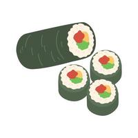 kimbab rolos coreano Comida vetor