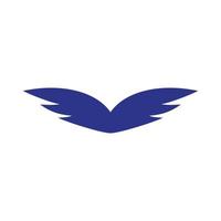 Largo asas vôo pássaro logotipo Projeto uma vetor
