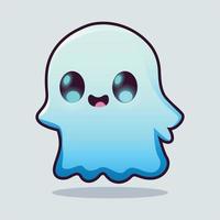 fofa mascote fantasma logotipo vetor desenho animado