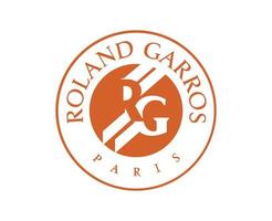 roland garros tênis símbolo laranja francês aberto torneio logotipo campeão Projeto vetor abstrato ilustração