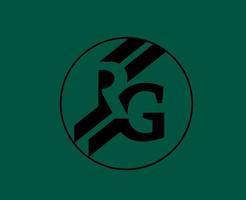 roland garros símbolo Preto francês aberto tênis torneio logotipo campeão Projeto vetor abstrato ilustração com verde fundo
