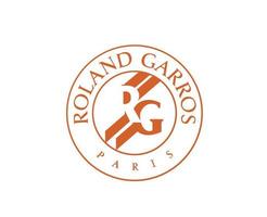 roland garros torneio logotipo laranja francês aberto tênis campeão símbolo Projeto vetor abstrato ilustração