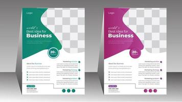 modelo de layout de design de folheto de negócios em tamanho A4 vetor