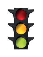 vetor imagem do tráfego sinais com vermelho, verde e amarelo luzes