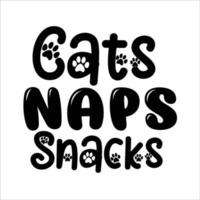 gato citar tipografia Projeto para camiseta, cartões, quadro, Armação obra de arte, bolsas, canecas, adesivos, copos, telefone casos, impressão etc. vetor