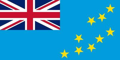 tuvalu bandeira ilustração simples para o dia da independência ou eleição vetor