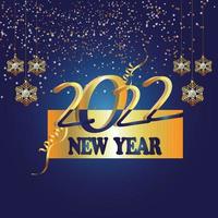 feliz ano novo festa design 2022 vetor