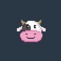 vaca cabeça dentro pixel arte estilo vetor