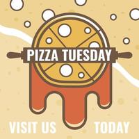 pizza terça-feira, Visita nos hoje, pizzaria lojas vetor