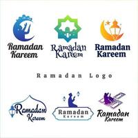 conjunto de logotipos ramadan kareem vetor