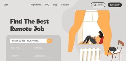 encontrar melhor controlo remoto trabalho, freelancer trabalhos a partir de casa vetor