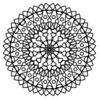 mandala com ornamentos. mandala para colorir a página do livro. vetor