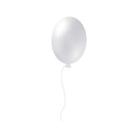 balão 3 d com branco. festivo balão para americano independência dia 4º do Julho ou aniversário. vetor